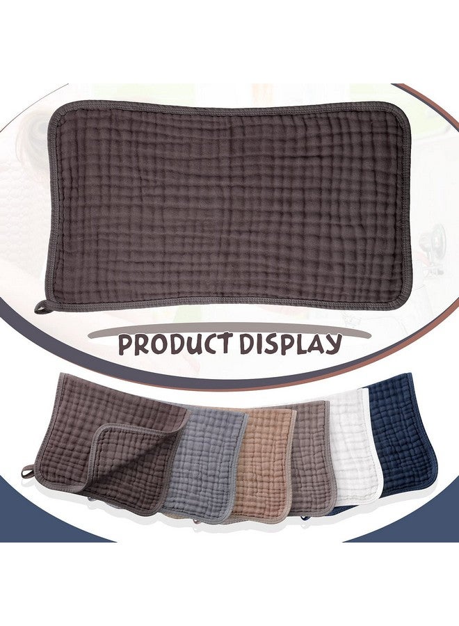 ايرينير 6 قطع كبيرة من مناشف الموسلين متعددة الألوان مقاس 20 × 10 بوصة، حفاضات من قماش التجشؤ، 6 طبقات ماصة، مناشف وجه للأطفال (ألوان بسيطة) - Image 5