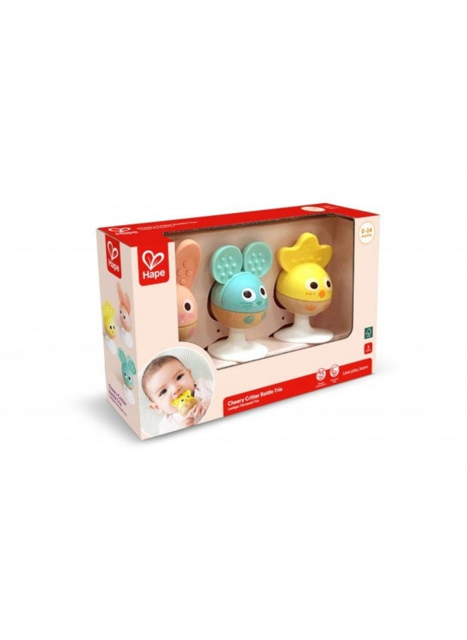 Hape Hape Cheery Critter Rattle Trio  - Image 2