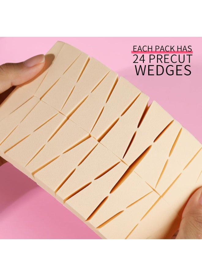 Teenitor 48 Pieces Makeup Sponge Blender For Face Curve Blending, Latex Free Small Wedge Shaped Smooth Apply Beauty Sponge Applicator For Liquid Cream Foundation Festival Makeup - Image 2