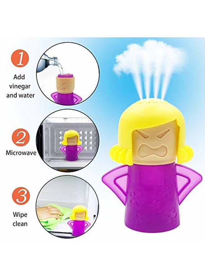OIF Angry Mama Microwave Cleaner Angry Mom Microwave Oven Steam Cleaner Easily Cleans the Crud In Minutes. Steam Cleans With Vinegar and Water for Home or Office Kitchens-Purple - Image 5