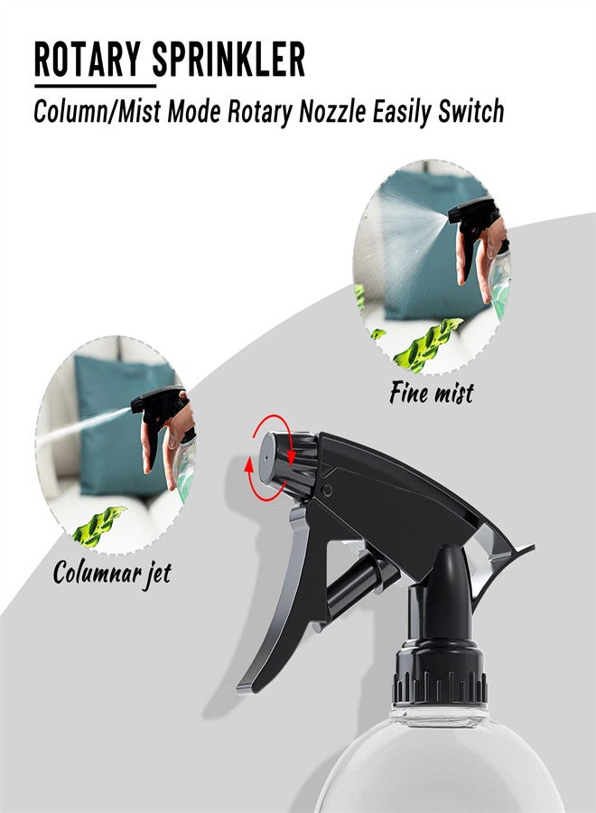 KASTWAVE Water Spray Bottle, 500ml Plastic Fine Mist Spray Bottle Decorative for Indoor Plants Mister Spray Bottle with Adjustable Nozzle, Horticultural Watering Sprayer for Gardening - Image 4