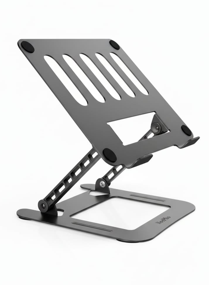 ني فو حامل معدني كامل للأجهزة اللوحية والهواتف المحمولة NP-T4 - حامل قابل للتعديل بزاوية 360 درجة مع قاعدة غير قابلة للانزلاق، وارتفاع مرن وتصميم مستقر - متوافق مع أجهزة iPad والأجهزة اللوحية وأجهزة الكمبيوتر المحمولة وأجهزة MacBook، قوي للغاية وذو قبضة قوية - Image 2