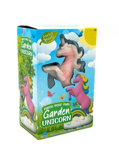 RMS Paint Your Own Garden Unicorn – Diy Craft Kit With Unicorn Figurine, Paints, And Brush  - Image 1