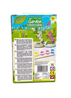 RMS Paint Your Own Garden Unicorn – Diy Craft Kit With Unicorn Figurine, Paints, And Brush  - Image 3