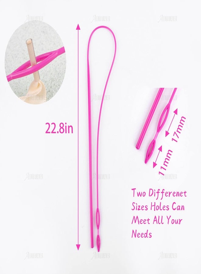 AUEAR, 3 Pack Drawstring Threader Easy Flexible Needle Replacement Craft Tools for Jackets Swim Trunks Pants Sweatpants Shorts Hoodies Scrubs Red - Image 2