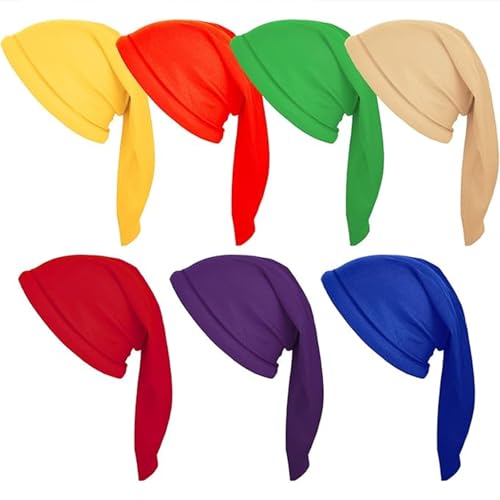 Geyoga 7 Pcs Halloween Dwarf Costume Hats for Halloween Costume Cosplay Accessories - Image 1