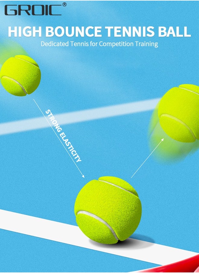 GROIC 5 Pcs Tennis Trainer Rebound Ball Set, Tennis Practice Trainer Gear Tennis Training Equipment Kit with 1 Trainer Base 4 Elastic Ropes & 4 Balls for Beginners, Kids, Adults  - Image 5