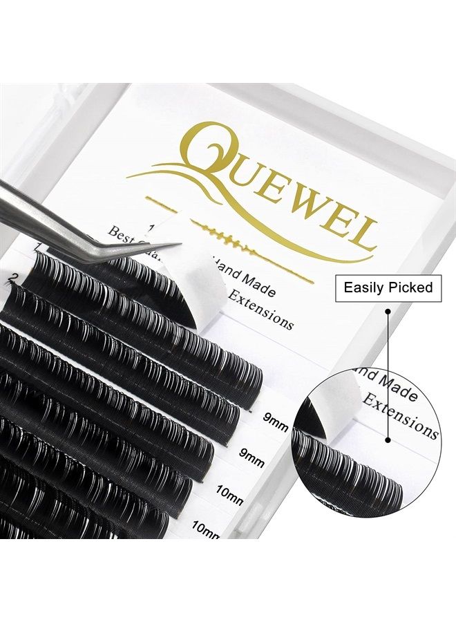 QUEWEL Eyelash Extension Supplies 0.05 D Curl Mix-8-14mm Classic Individual Lash Extensions|Optinal 0.03/0.05/0.07/0.10/0.15/0.20 C/D Single 8-25mm Mix 8-14mm 15-20mm 20-25mm|(0.05 D MIX-8-14mm) - Image 2