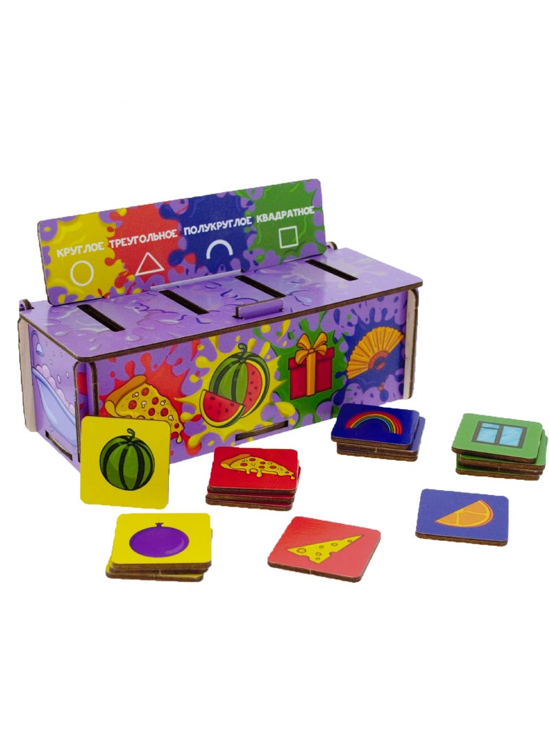 FOFA Wooden Toy Educational game - Sorter -Shapes and Objects by Room   Learning 3 4 5 Years Old Girls Boys Gifts Travel Toy - Image 2