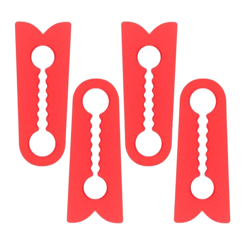Red Car Door Lock Damper Buffers 4Pcs Noise Reduction Pads Smooth Opening Closing Auto RV SUV - Image 2