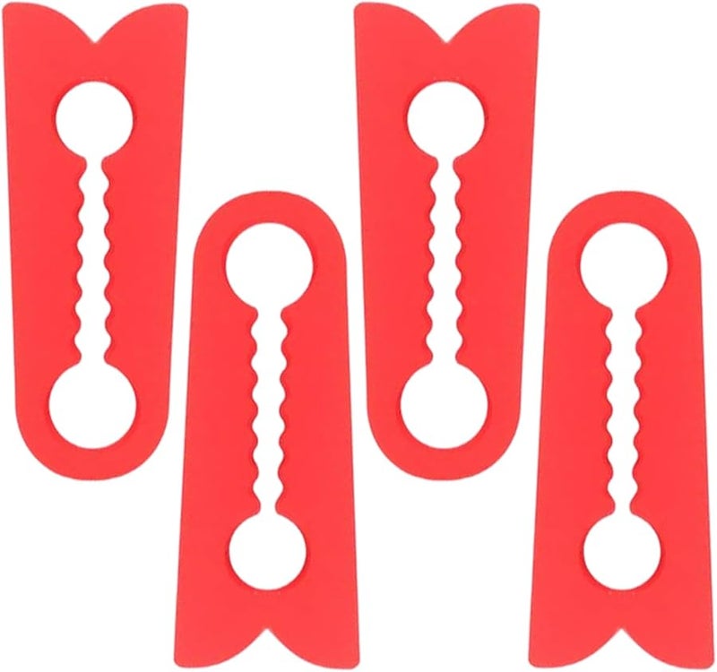 Red Car Door Lock Damper Buffers 4Pcs Noise Reduction Pads Smooth Opening Closing Auto RV SUV - Image 1