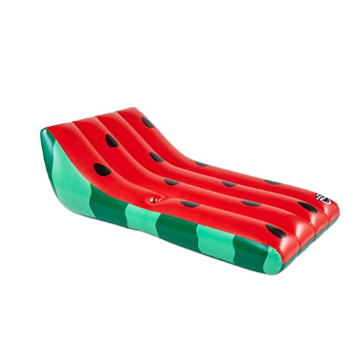 BigMouth Inc Giant Watermelon Lounging Pool Float, Inflatable Raft, Fun Summer Party Floatie - Image 1