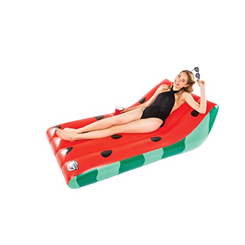 BigMouth Inc Giant Watermelon Lounging Pool Float, Inflatable Raft, Fun Summer Party Floatie - Image 4