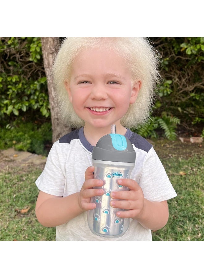 Chicco 9oz. Double-Wall Insulated Flip-Top Sippy Cup with Silicone Straw and Spill-Free Lid - Image 2