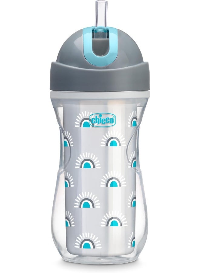 Chicco 9oz. Double-Wall Insulated Flip-Top Sippy Cup with Silicone Straw and Spill-Free Lid - Image 1