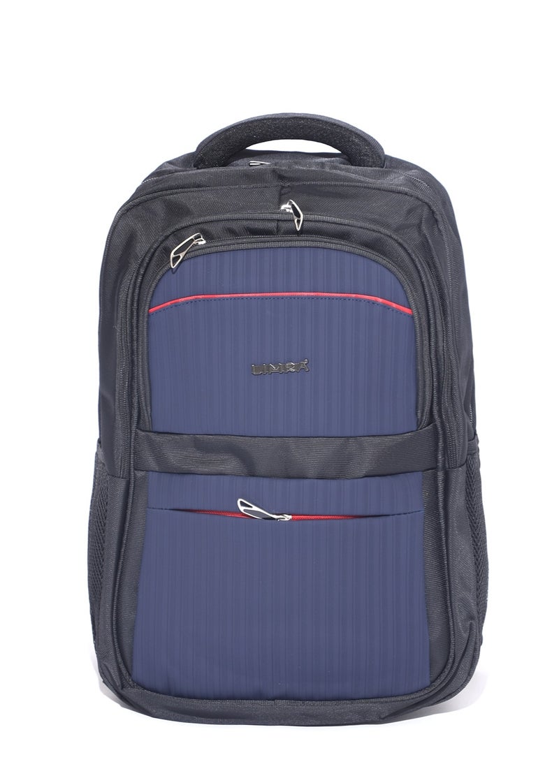 ليمرا شنطة ظهر بتصميم كلاسيك وأنيق مقاس 20 بوصة لون  أسود / أزرق - Image 1