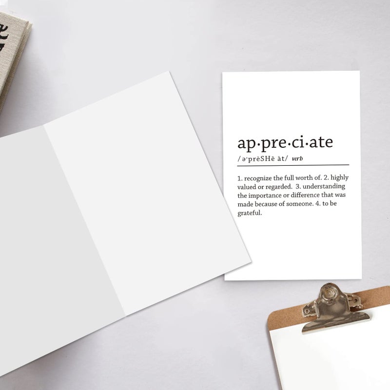 Ogeby Cute Appreciate Definition Card, Funny Thank You Card for Him Her, Lovely Thankful Greeting Card for Teacher Boss - Image 5