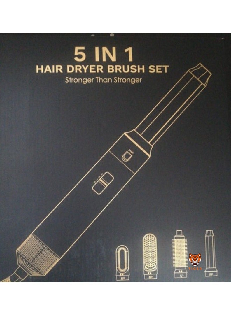 TIGER Multi-Functional 5-in-1 Hot Air Brush for Volumizing, Drying, Styling, and Curling (Silver Purple) - Image 5