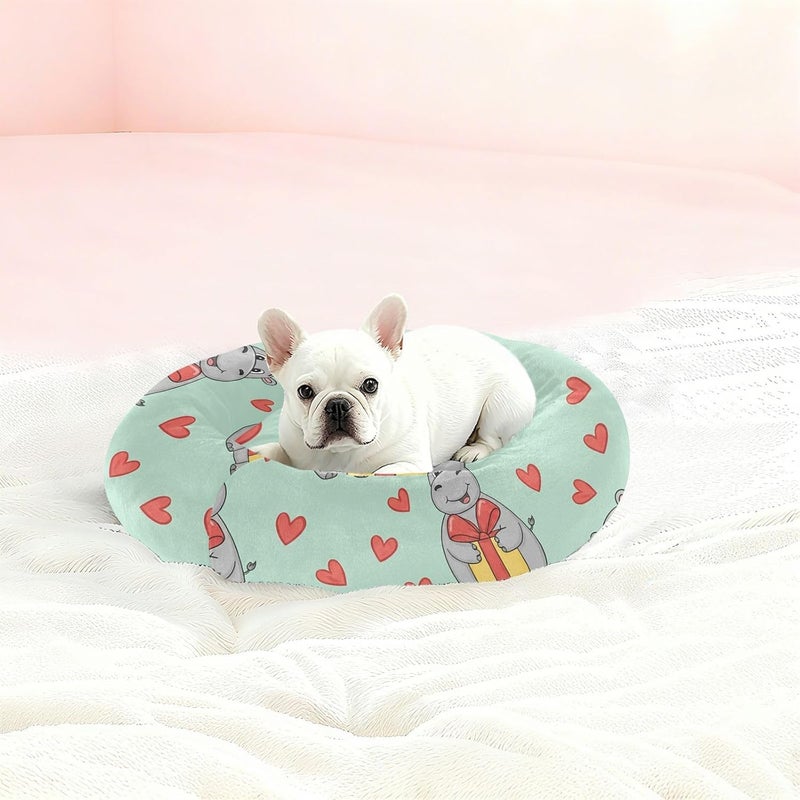 Multi-color available build xigua Hippos Round Dog Bed, Calming Cat Bed Washable with Removable Cover & Non-Slip Bottom, Soft Cozy Indoor Pet Bed for Living Room, Floor, Sofa, 18" Natural tone color options Pre-sale confirmed stock Market aligned local stock Advanced minimal build Precision polished solid material Wide range compatible material Temp fluctuation resistant crafted quality Chemical free Working day delivery service Affordable fast purchase options Remote area delivery User feedback upgraded quality Multi-market matching options Upgraded simple practical design Ventilated design General need oriented design Global standard quality Quick assemble Gulf popular simple design Cross product compatible Popular trusted craftsmanship Elegant multi-option build All-item matching trendy build Carefully engineered build - Image 2
