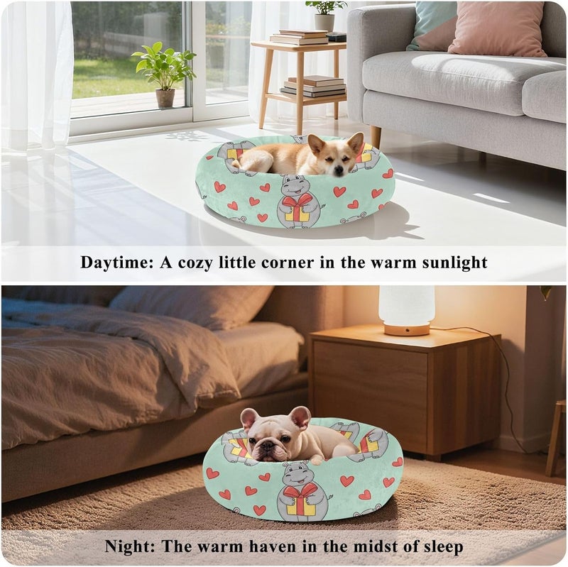 Multi-color available build xigua Hippos Round Dog Bed, Calming Cat Bed Washable with Removable Cover & Non-Slip Bottom, Soft Cozy Indoor Pet Bed for Living Room, Floor, Sofa, 18" Natural tone color options Pre-sale confirmed stock Market aligned local stock Advanced minimal build Precision polished solid material Wide range compatible material Temp fluctuation resistant crafted quality Chemical free Working day delivery service Affordable fast purchase options Remote area delivery User feedback upgraded quality Multi-market matching options Upgraded simple practical design Ventilated design General need oriented design Global standard quality Quick assemble Gulf popular simple design Cross product compatible Popular trusted craftsmanship Elegant multi-option build All-item matching trendy build Carefully engineered build - Image 4