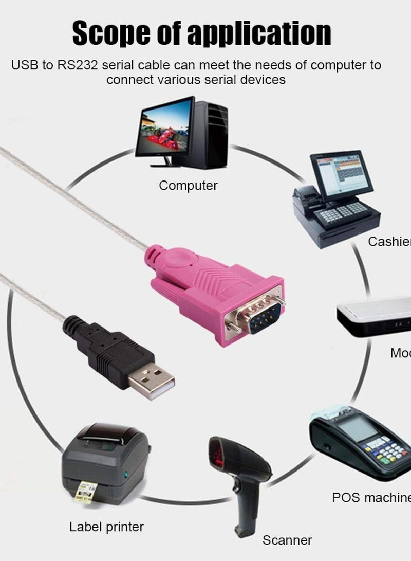 Taimi USB To RS232 Male Serial Port Computer Cable (Pack of 2) - Image 2