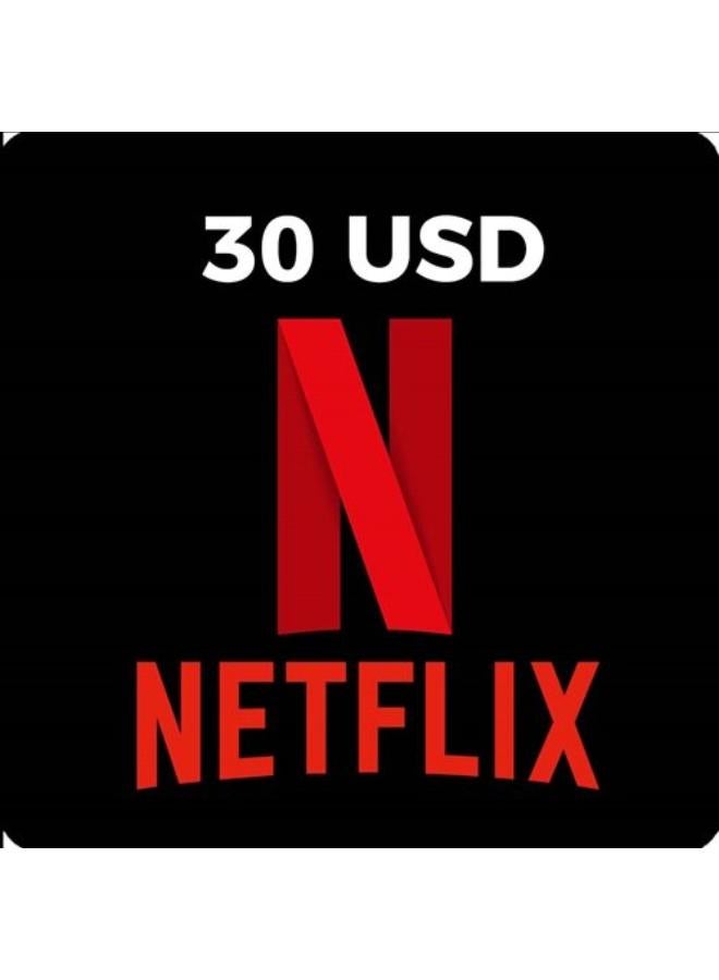 Netflix Digital Card - USA 30 USD