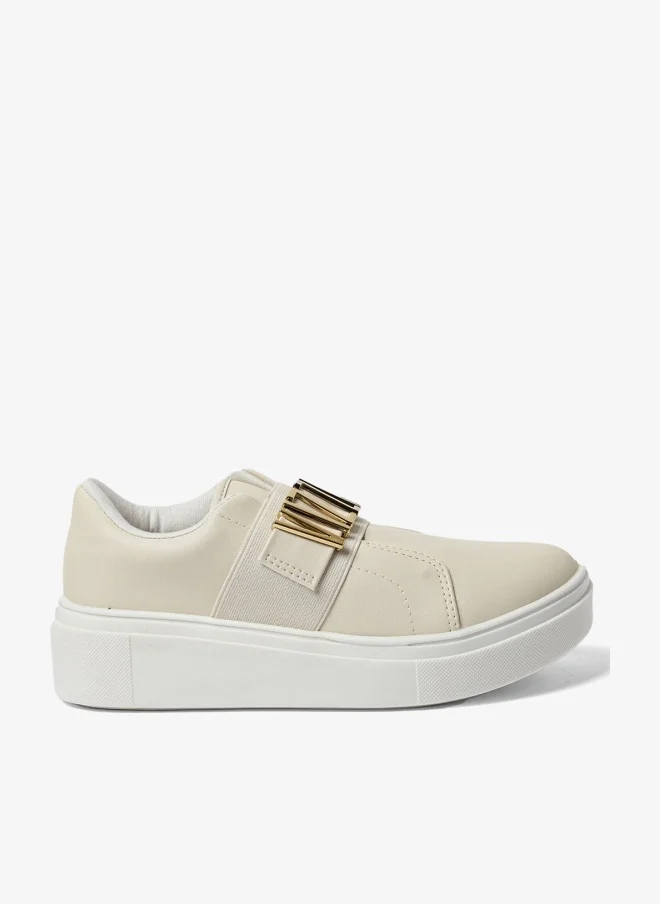 فيزانو سنيكرز لورا برقبة منخفضة مزين بشعار