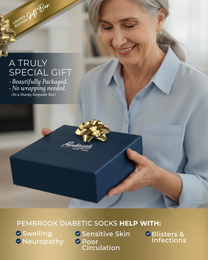 Pembrook Viscose Diabetic Socks for Women & Men - 6 Pairs Ankle Socks for Swollen Feet | Neuropathy Socks | Ankle Neuropathy Socks for Men | Non Binding Mens Diabetic Socks | White - Image 4
