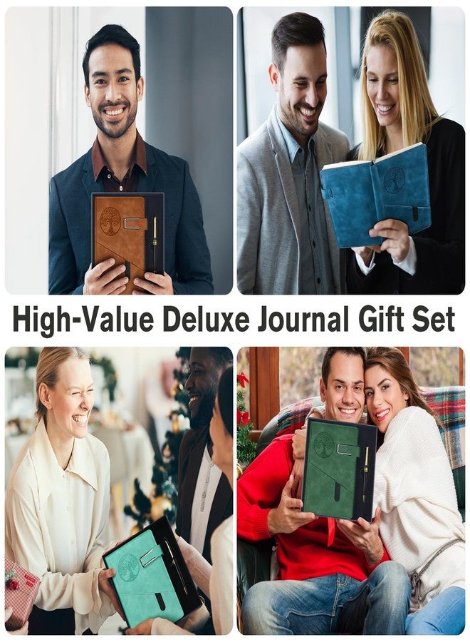 OFFIGIFT Lined Notebook Journal for Men Women, 365 Pages Numbered College Ruled Notebook, Hardcover Leather Journal with Pen & Gift Box, Thick Daily Diary, Professional Notebooks for Work, School, Business, A5 - Image 2