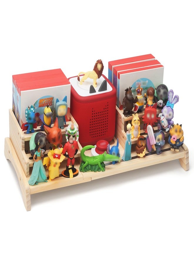 Taladad Shelf Compatible with Tonie Box 2/1 Storage, Holds 30+ Tonies Figures & Tonie Play, Magnetic Figures Display Stand Organizer & Listening Station for Kids Room - Image 1