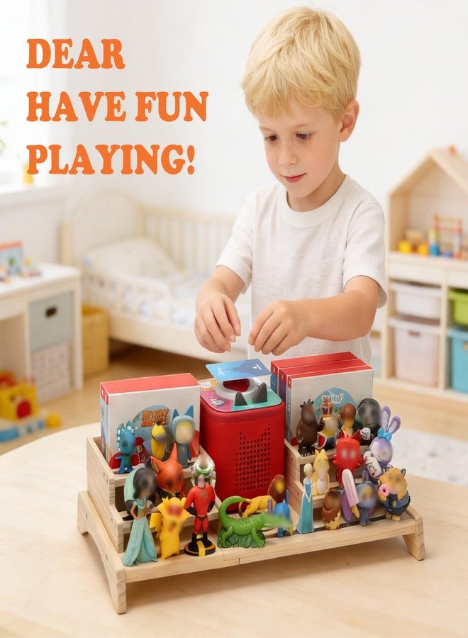 Taladad Shelf Compatible with Tonie Box 2/1 Storage, Holds 30+ Tonies Figures & Tonie Play, Magnetic Figures Display Stand Organizer & Listening Station for Kids Room - Image 5