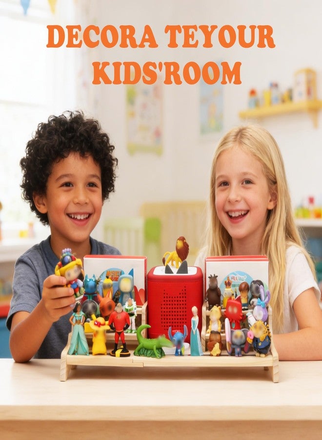 Taladad Shelf Compatible with Tonie Box 2/1 Storage, Holds 30+ Tonies Figures & Tonie Play, Magnetic Figures Display Stand Organizer & Listening Station for Kids Room - Image 4