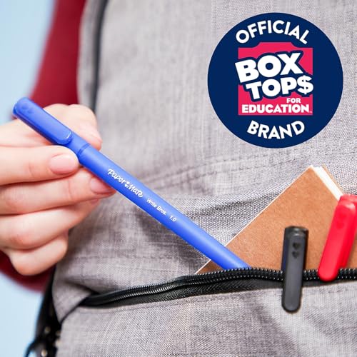 Paper Mate قلم حبر جاف بيبر ميت 3331131، نقطة متوسطة، حبر أسود/برميل أسود - Image 5