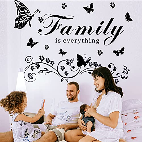 Casa Decor Family Wall Art Decal - Removable Wall Stickers Quotes 'Family is Everything' for Living Room, Bedroom, Dining Room, Kitchen - Image 3