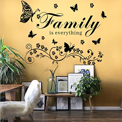 Casa Decor Family Wall Art Decal - Removable Wall Stickers Quotes 'Family is Everything' for Living Room, Bedroom, Dining Room, Kitchen - Image 4