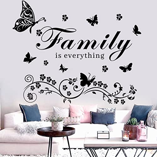 Casa Decor Family Wall Art Decal - Removable Wall Stickers Quotes 'Family is Everything' for Living Room, Bedroom, Dining Room, Kitchen - Image 1