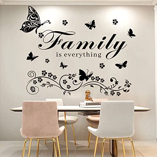 Casa Decor Family Wall Art Decal - Removable Wall Stickers Quotes 'Family is Everything' for Living Room, Bedroom, Dining Room, Kitchen - Image 2