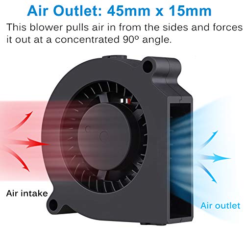 GDSTIME 5V USB Blower Fan 60mm, 60mm x 60mm x 15mm Brushless DC Cooling Blower Fan - Image 4
