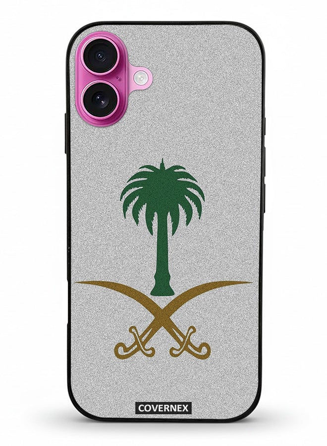 Covernex Apple iPhone 16 Protective Case Cover Printed Featuring Saudi Arabian National Emblem - Image 2