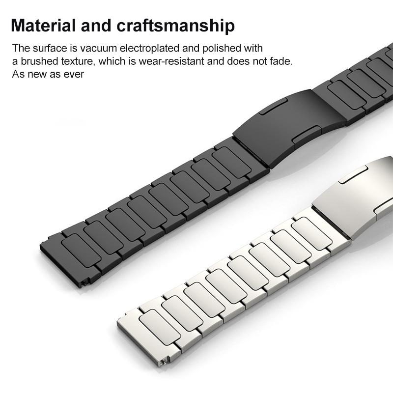 erorex 22Mm I-Shaped Buckle Stainless Steel Watch Band(Titanium Color) - Image 4