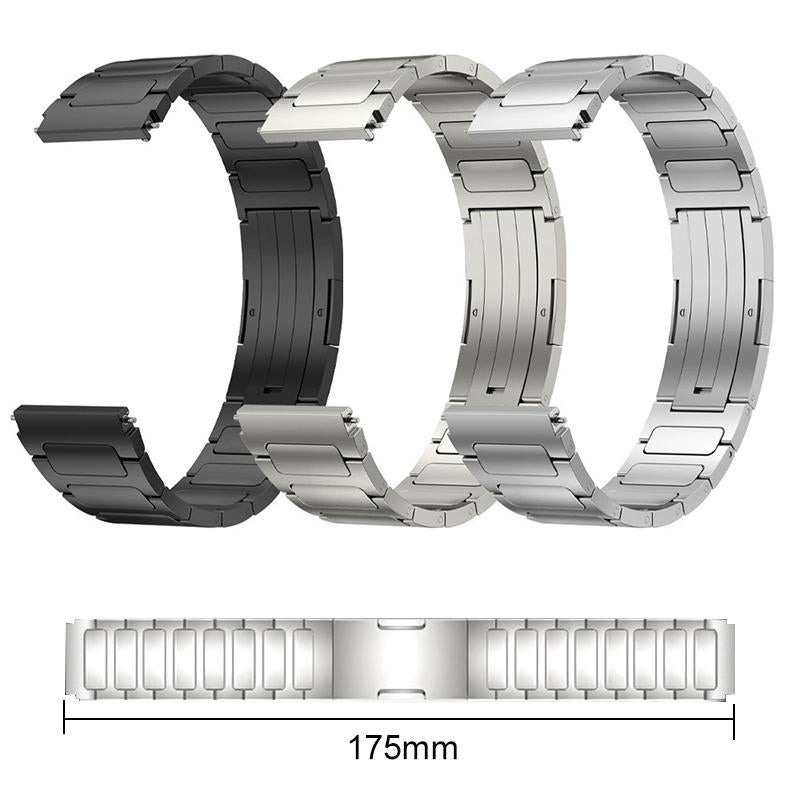erorex 22Mm I-Shaped Buckle Stainless Steel Watch Band(Titanium Color) - Image 3