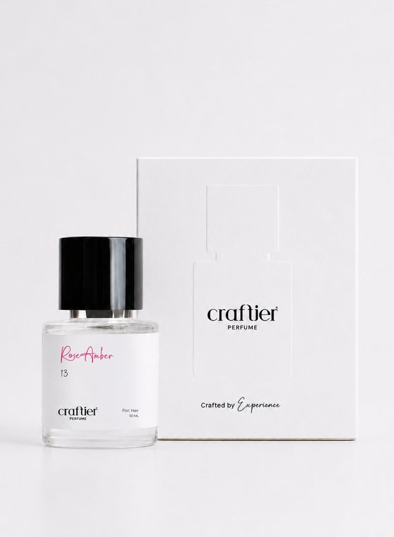 Craftier Perfume ROSE AMBER - Inspired of-MIDNIGHT POISON, Eau De Parfum for Women - 50ml, Long Lasting Woody Fragrance Upto 36 Hrs, Travel Size Women's Perfume - Image 2