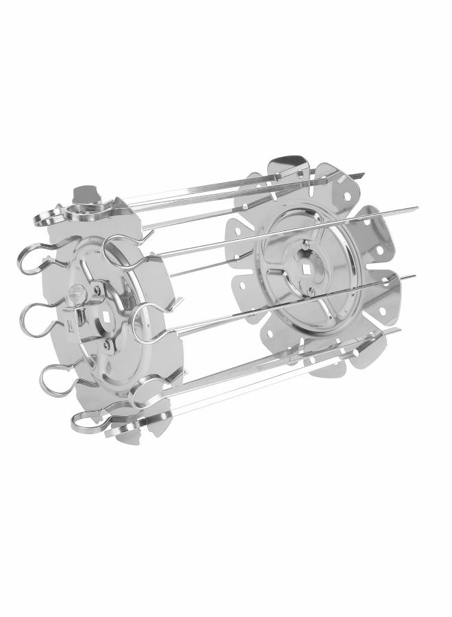 Grill Metal Roaster Rotisserie Skewers Needle Cage Oven - Image 1