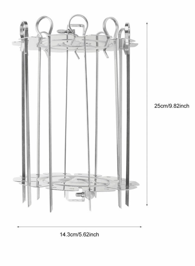Grill Metal Roaster Rotisserie Skewers Needle Cage Oven - Image 4