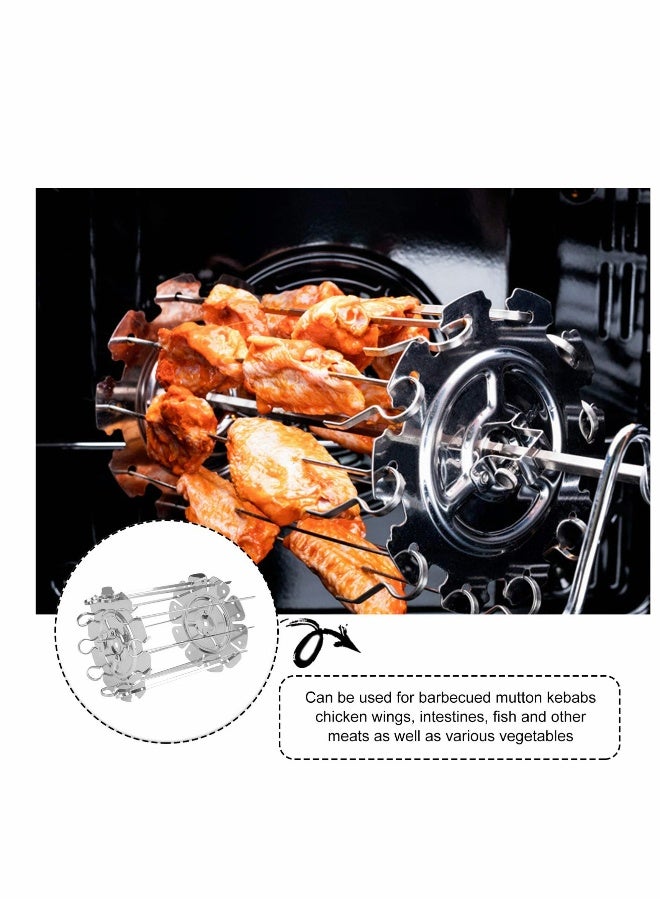 Grill Metal Roaster Rotisserie Skewers Needle Cage Oven - Image 2