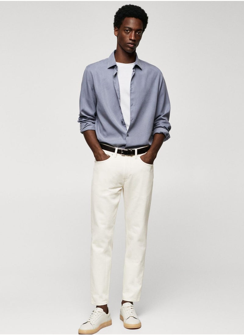 Mango Man - Light Wash Slim Fit Jeans - Image 1
