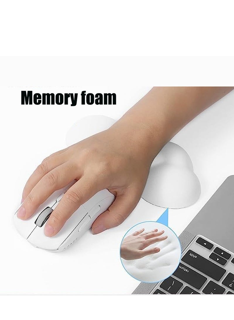 Furtey - Keyboard Wrist Rest Set Cute Cloud Shape Wrist Rest Support for Mouse Keyboard Computer Elbow Pad Arm Rest Mouse Wrist Cushion, Ergonomic Design for Typing Comfortably (Keyboard not Included) - Image 1