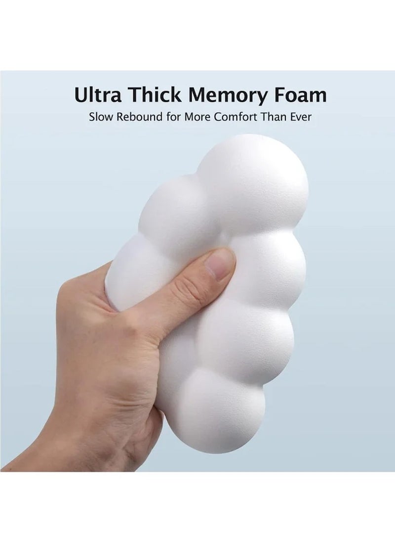 Furtey - Keyboard Wrist Rest Set Cute Cloud Shape Wrist Rest Support for Mouse Keyboard Computer Elbow Pad Arm Rest Mouse Wrist Cushion, Ergonomic Design for Typing Comfortably (Keyboard not Included) - Image 1