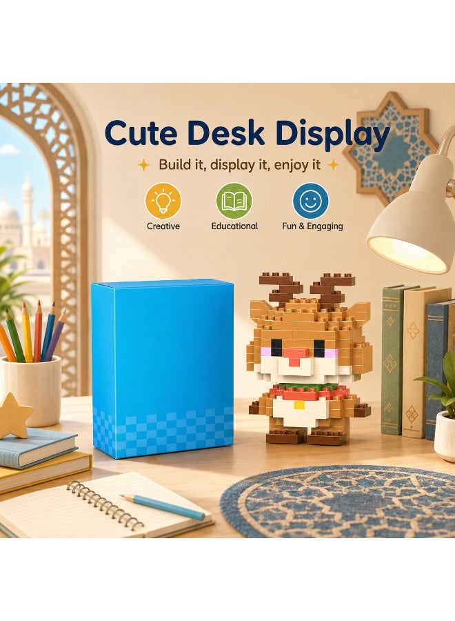 1 Set 128 Pcs Deer Shaped Micro Building Blocks, DIY Educational Assembly Toy With Fixed Dimensions, For Hands-on Ability Training Of Children Aged 6 And Above - Image 5