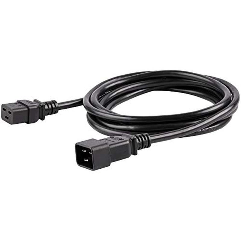 StarTech.com 10ft (3m) Heavy Duty Extension Cord, IEC 320 C19 to IEC 320 C20 Black Extension Cord, 15A 250V, 14AWG, Heavy Gauge Power Extension Cable, HeavyDuty AC Power Cord, UL Listed (PXTC19201410) - Image 2
